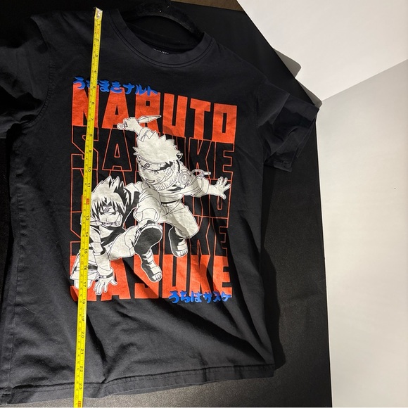 Naruto Graphic Tee in Black with Red & White Print - Picture 3 of 5